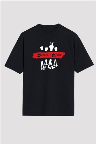 Depeche Mode Siyah Unisex Oversize Tişört T-Shirt