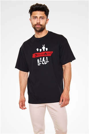 Depeche Mode Siyah Unisex Oversize Tişört T-Shirt