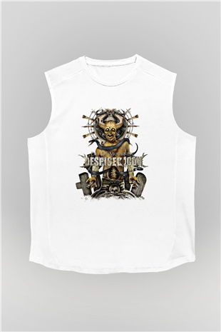 Despised Icon Baskılı Unisex Beyaz Kolsuz Tişört
