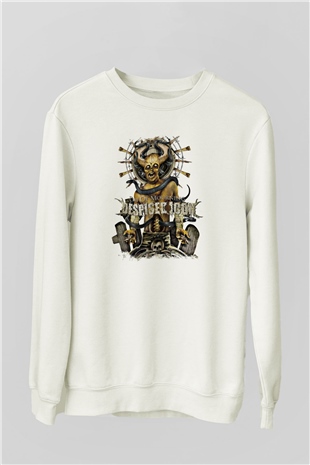 Despised Icon Baskılı Unisex Beyaz Sweatshirt