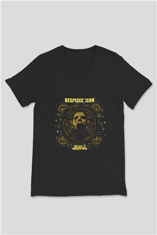 Despised Icon Baskılı Unisex Siyah V Yaka Tişört