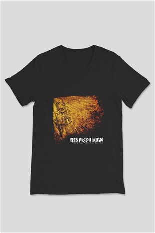 Despised Icon Baskılı Unisex Siyah V Yaka Tişört