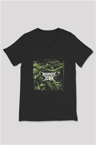 Despised Icon Baskılı Unisex Siyah V Yaka Tişört