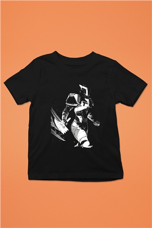 Destiny: Rise of Iron Baskılı Siyah Unisex Çocuk Tişört