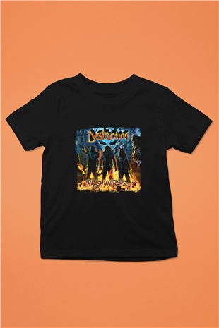 Destruction Baskılı Unisex Siyah Çocuk Tişört