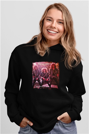Destruction Baskılı Unisex Siyah Hoodie