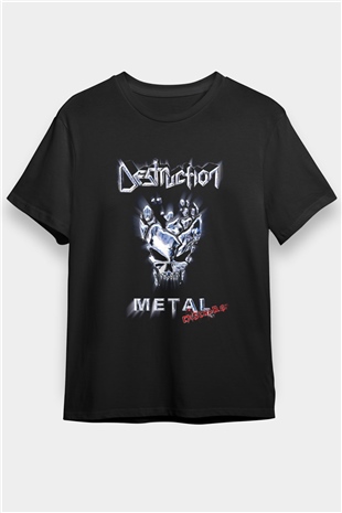 Destruction Baskılı Unisex Siyah Tişört