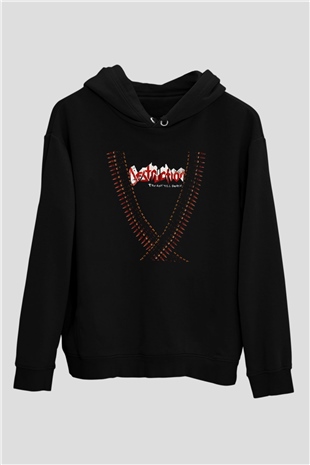 Destruction Siyah Unisex Kapüşonlu Sweatshirt