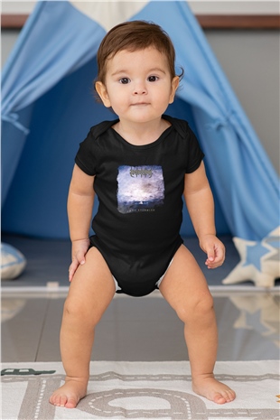 Desultory Baskılı Unisex Siyah Bebek Body - Zıbın