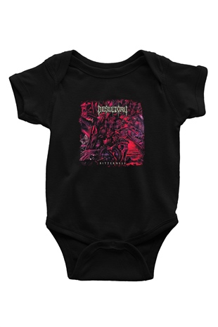 Desultory Baskılı Unisex Siyah Bebek Body - Zıbın