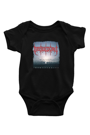 Desultory Baskılı Unisex Siyah Bebek Body - Zıbın
