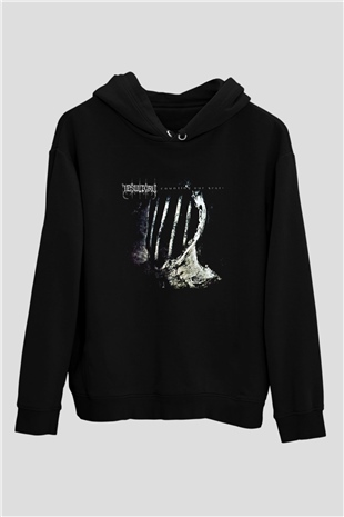 Desultory Baskılı Unisex Siyah Hoodie
