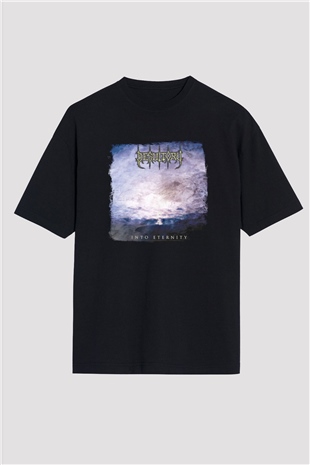 Desultory Baskılı Unisex Siyah Oversize Tişört