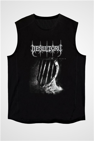 Desultory Siyah Unisex Kolsuz Tişört