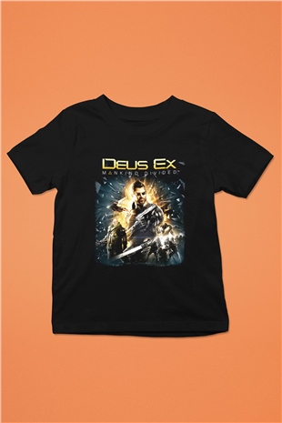 Deus Ex Siyah Unisex Çocuk Tişört