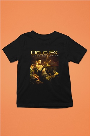 Deus Ex Siyah Unisex Çocuk Tişört