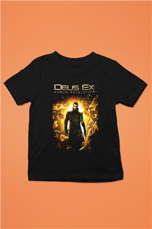 Deus Ex Siyah Unisex Çocuk Tişört