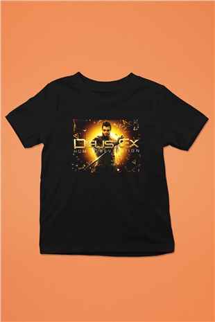 Deus Ex Siyah Unisex Çocuk Tişört