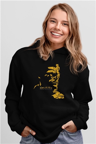 Deus Ex Siyah Unisex Hoodie