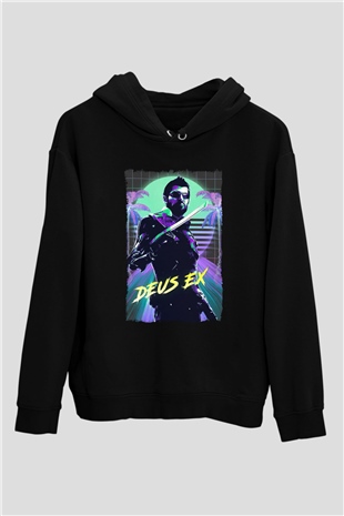 Deus Ex Siyah Unisex Hoodie