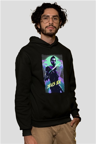 Deus Ex Siyah Unisex Hoodie