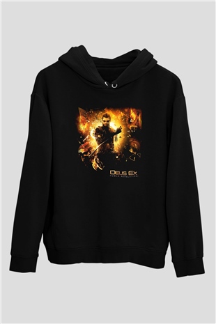 Deus Ex Siyah Unisex Hoodie