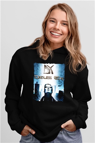 Deus Ex Siyah Unisex Hoodie