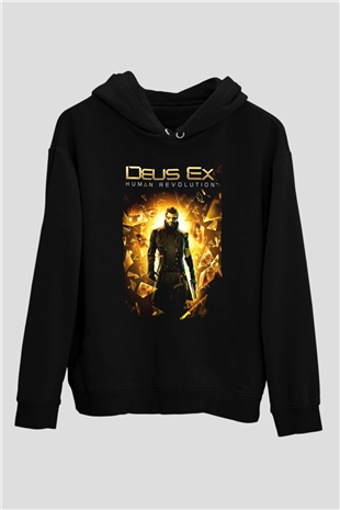 Deus Ex Siyah Unisex Hoodie