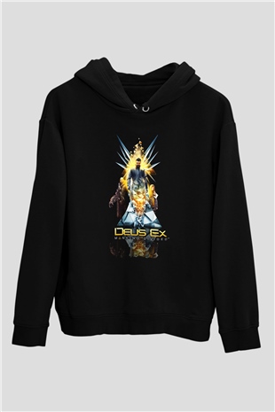 Deus Ex Siyah Unisex Hoodie