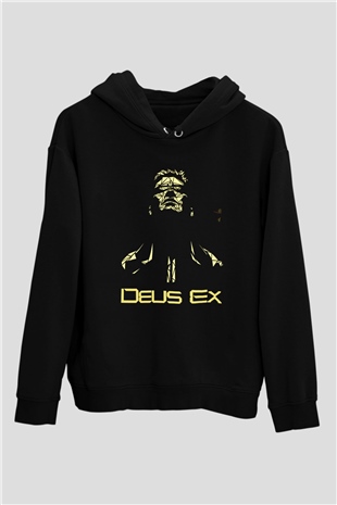 Deus Ex Siyah Unisex Hoodie