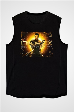 Deus Ex Siyah Unisex Kolsuz Tişört