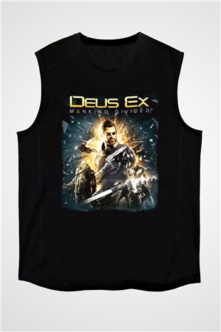 Deus Ex Siyah Unisex Kolsuz Tişört