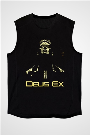 Deus Ex Siyah Unisex Kolsuz Tişört