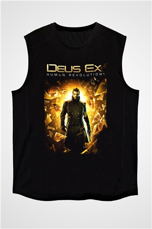 Deus Ex Siyah Unisex Kolsuz Tişört