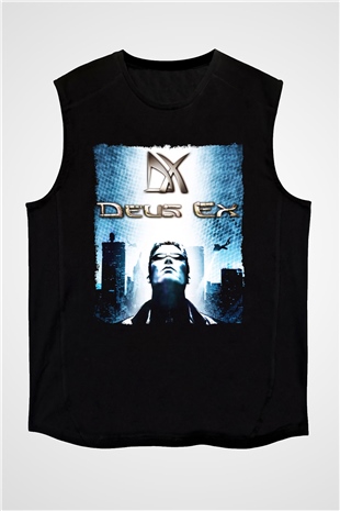 Deus Ex Siyah Unisex Kolsuz Tişört