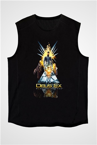 Deus Ex Siyah Unisex Kolsuz Tişört