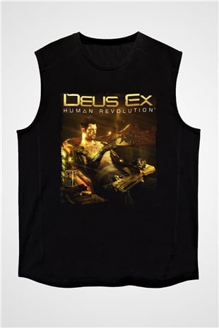 Deus Ex Siyah Unisex Kolsuz Tişört