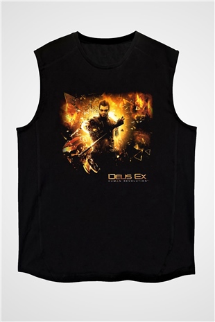 Deus Ex Siyah Unisex Kolsuz Tişört