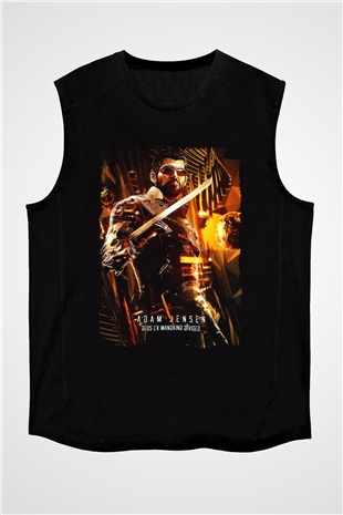Deus Ex Siyah Unisex Kolsuz Tişört
