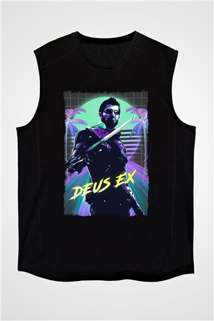 Deus Ex Siyah Unisex Kolsuz Tişört
