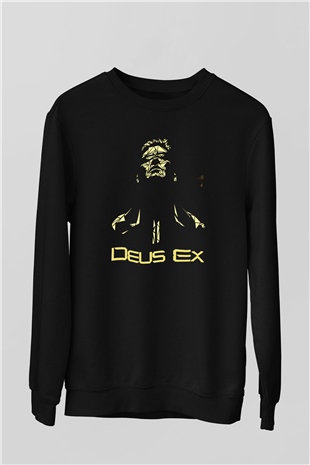 Deus Ex Siyah Unisex Sweatshirt
