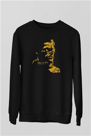 Deus Ex Siyah Unisex Sweatshirt