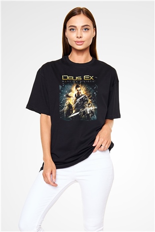 Deus Ex Siyah Oversize Tişört Oversize T-shirt