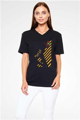 Deus Ex Siyah Unisex V Yaka Tişört