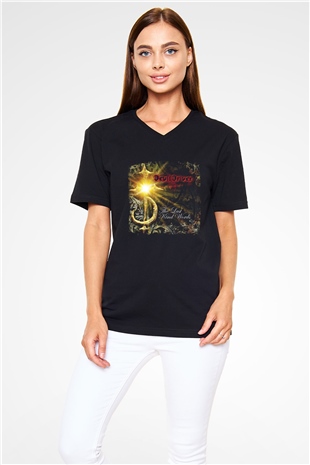 Devil Driver Baskılı Unisex Siyah V Yaka Tişört