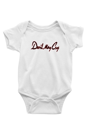 Devil May Cry Baskılı Beyaz Unisex Bebek Body - Zıbın