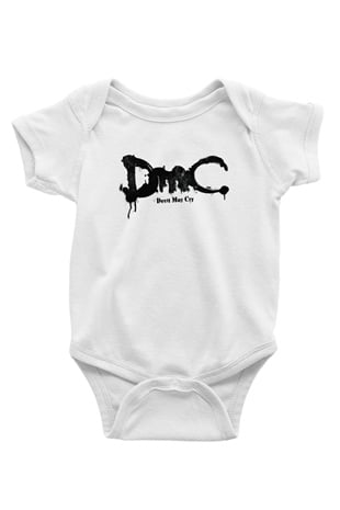 Devil May Cry Baskılı Beyaz Unisex Bebek Body - Zıbın