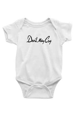 Devil May Cry Baskılı Beyaz Unisex Bebek Body - Zıbın