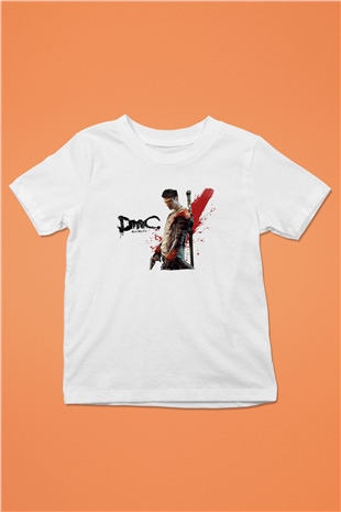 Devil May Cry Beyaz Unisex Çocuk Tişört