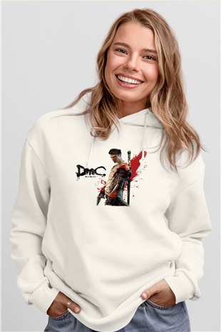 Devil May Cry Beyaz Unisex Hoodie